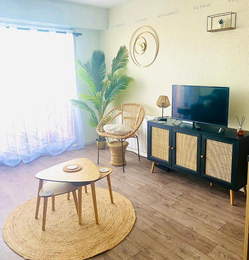 Studio Entre Mer Et Dunes Avec Balcon Vue Laterale Mer 50M Plage Pour 3 Pers Wifi Menage Compris Fort-Mahon-Plage Esterno foto