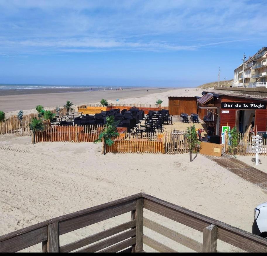 Studio Entre Mer Et Dunes Avec Balcon Vue Laterale Mer 50M Plage Pour 3 Pers Wifi Menage Compris Fort-Mahon-Plage Esterno foto